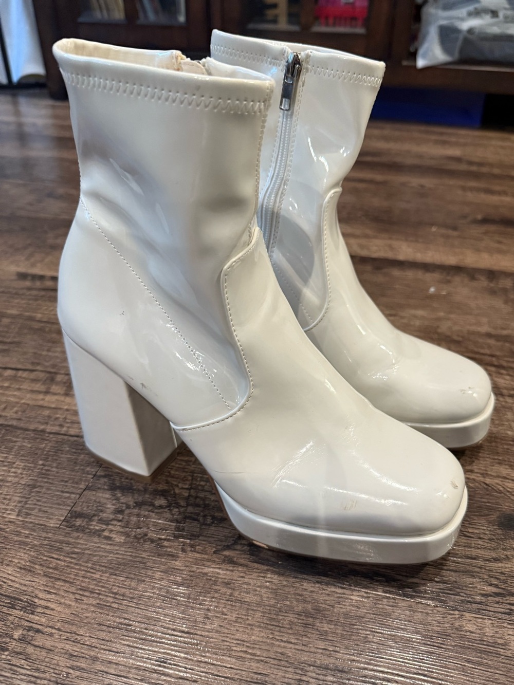 Steve Madden White Boots